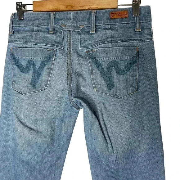 Citizens of Humanity Low Rise Flare Blue Wash Denim Stretch Jeans Size  28 - Picture 6 of 9